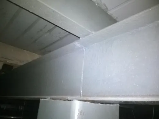 Опирание стальной балки на трубу колонны